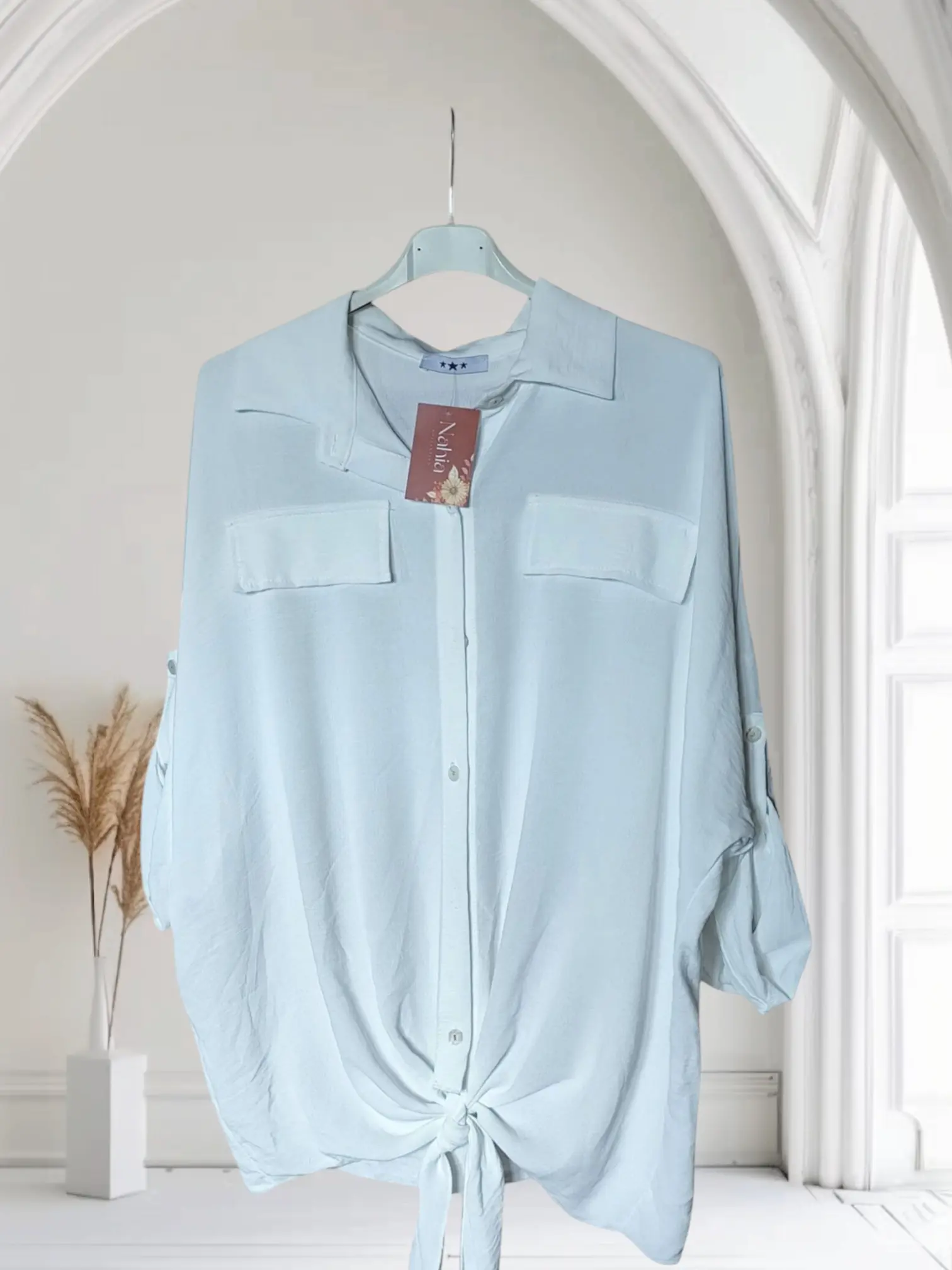 Chemise avec noeud "Ambre" – Image 2