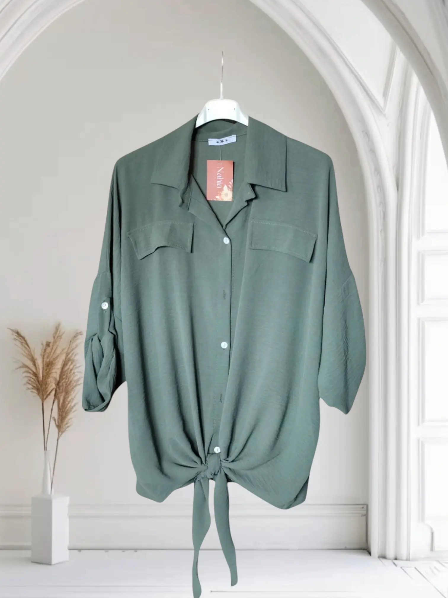 Chemise avec noeud "Ambre" – Image 4