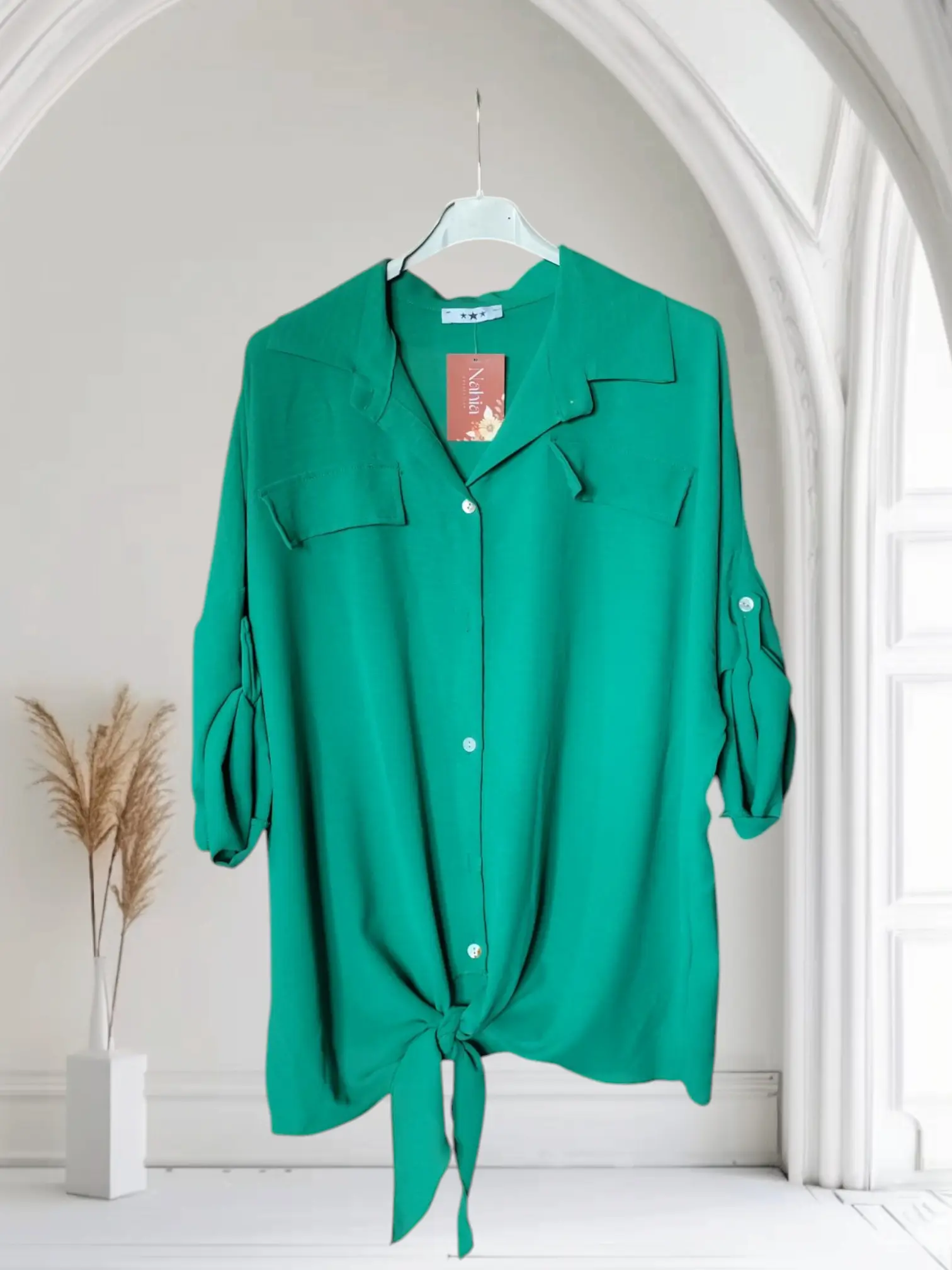 Chemise avec noeud "Ambre" – Image 3