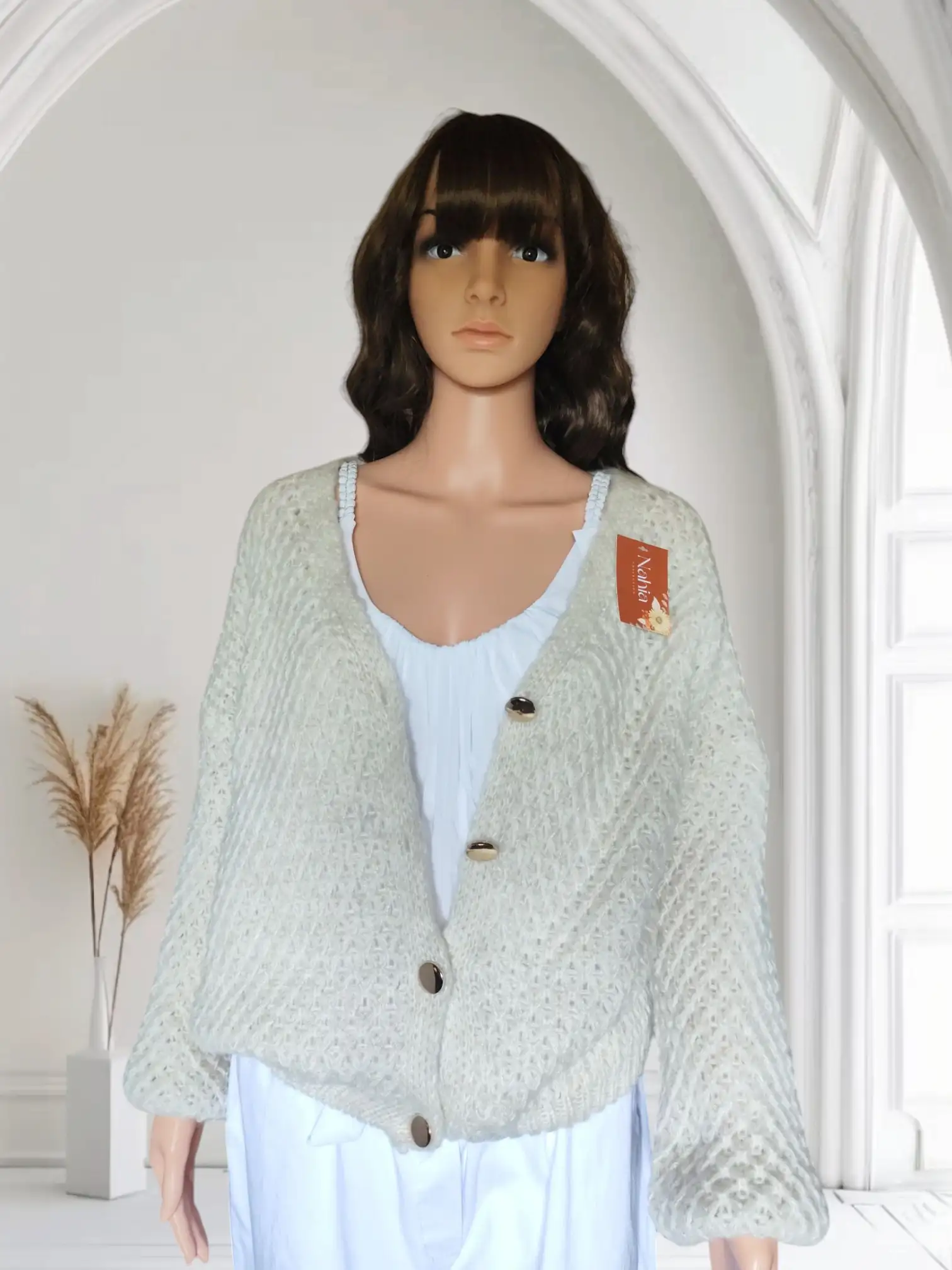Gilet maille gaufrée losange "Tomi"