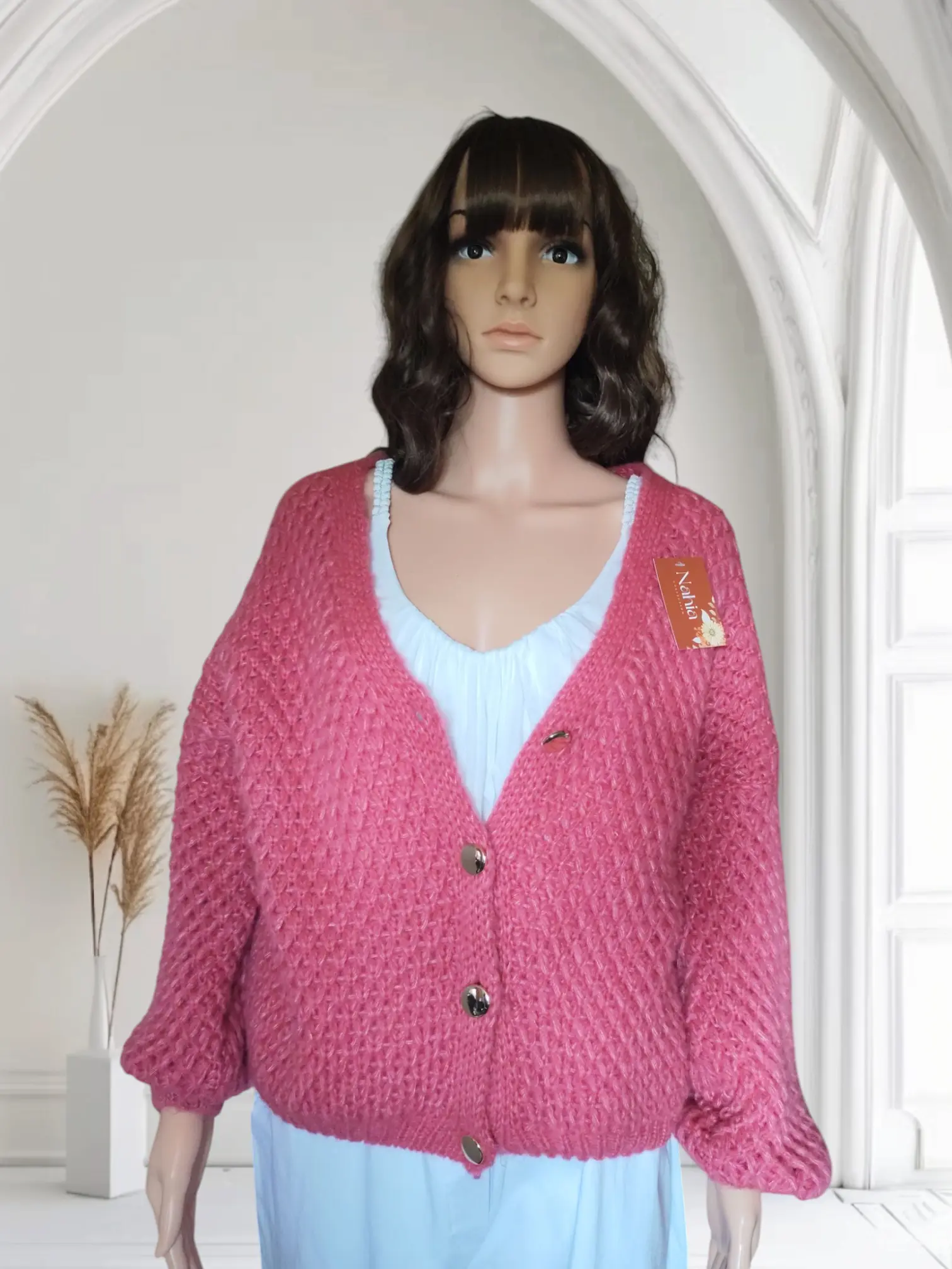 Gilet maille gaufrée losange "Tomi" – Image 6