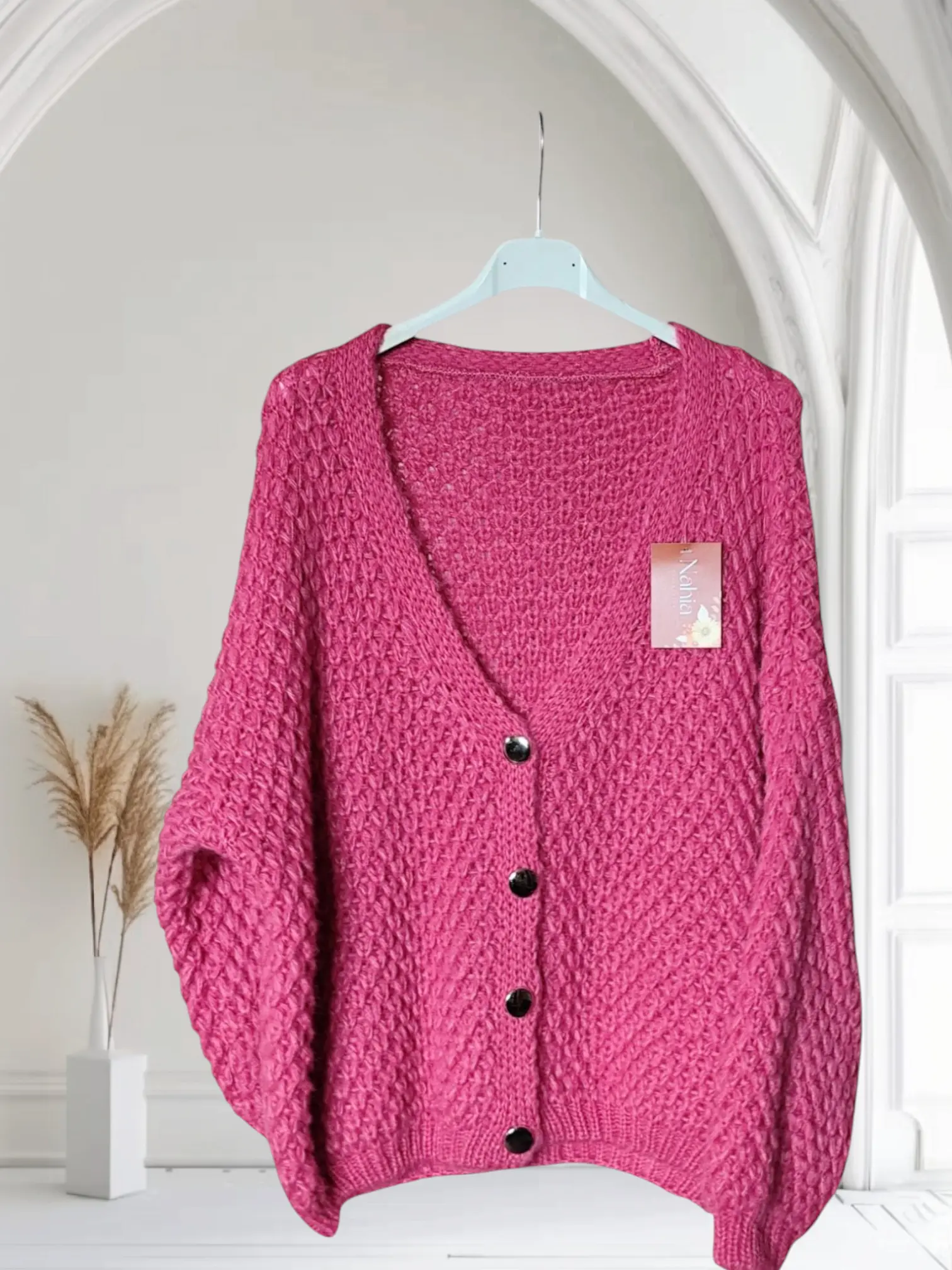 Gilet maille gaufrée losange "Tomi" – Image 4
