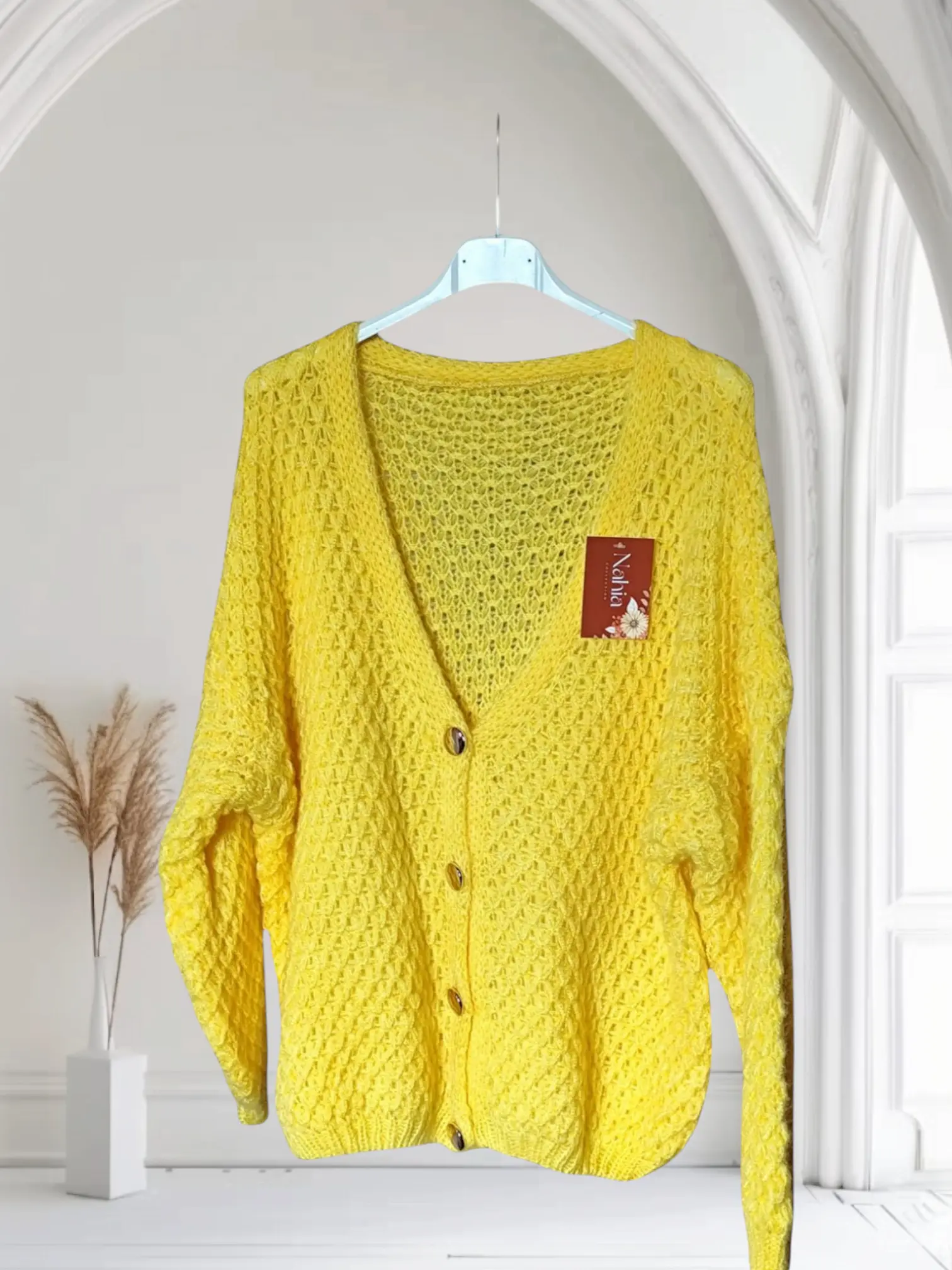 Gilet maille gaufrée losange "Tomi" – Image 3