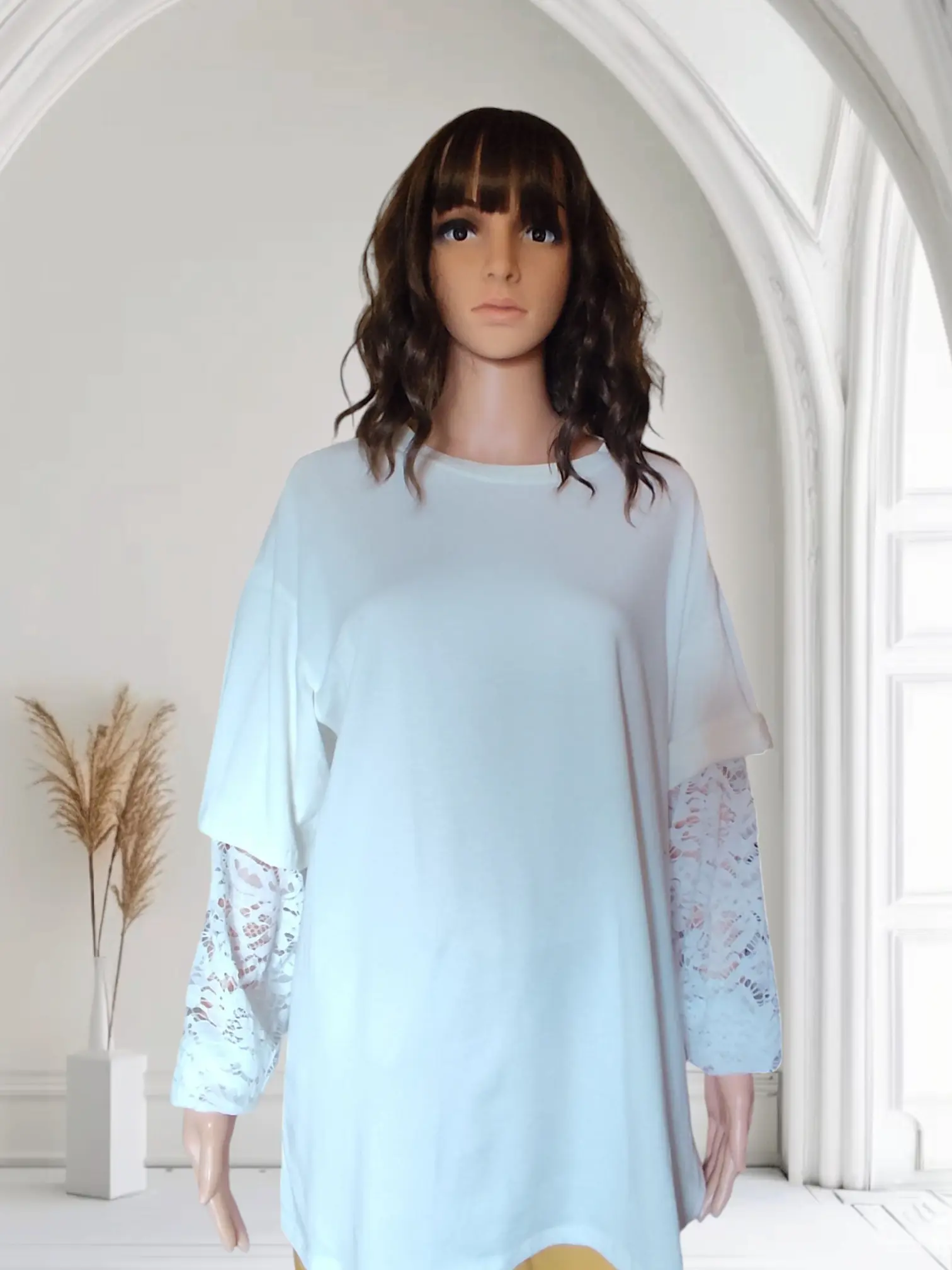 T-shirt manches longues dentelle "Gianni"